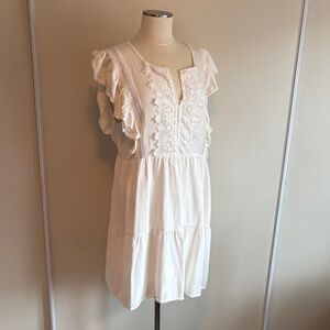 Molly Bracken ivory dress - hits above the knee